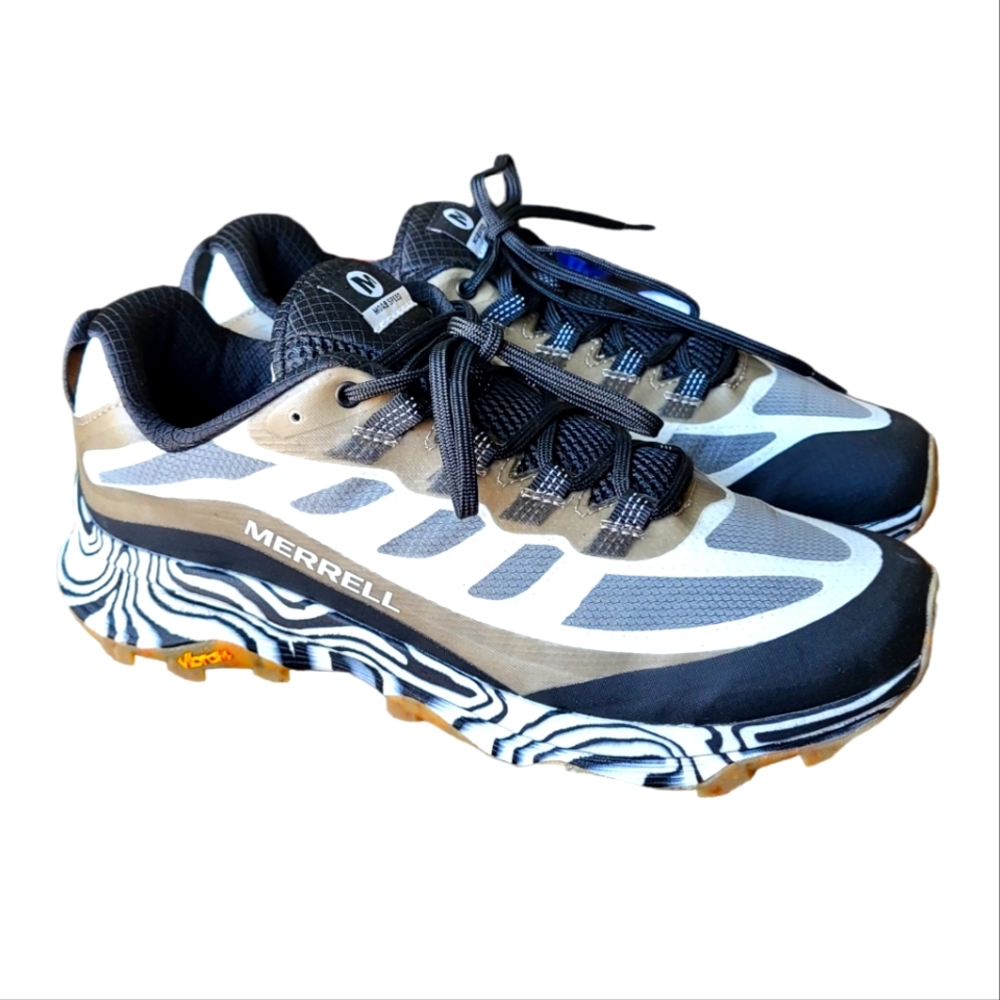 NWT Merrell Moab Speed Solution Dye hiking shoe black/white size 10men/11women
